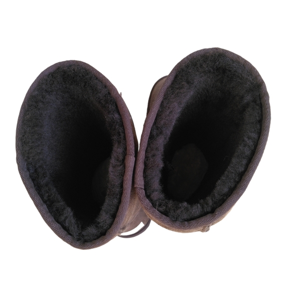 Ugg Australia Size 7 Classic Tall Brown Leather Suede Pull On Boots - Picture 7 of 15